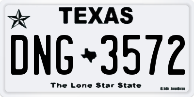 TX license plate DNG3572
