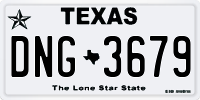 TX license plate DNG3679