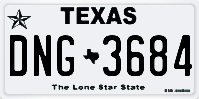 TX license plate DNG3684