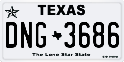 TX license plate DNG3686