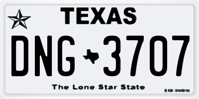 TX license plate DNG3707