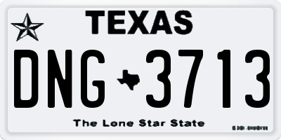 TX license plate DNG3713