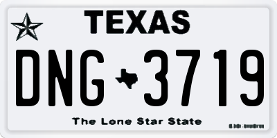 TX license plate DNG3719