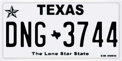 TX license plate DNG3744