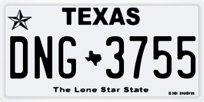 TX license plate DNG3755