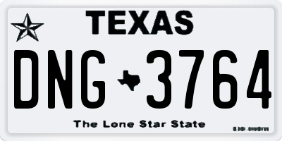 TX license plate DNG3764