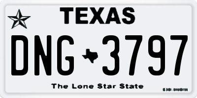 TX license plate DNG3797