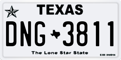 TX license plate DNG3811