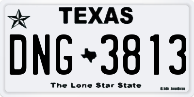 TX license plate DNG3813