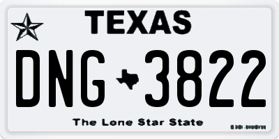 TX license plate DNG3822