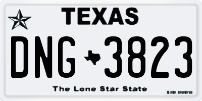TX license plate DNG3823
