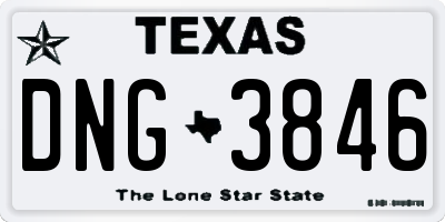 TX license plate DNG3846