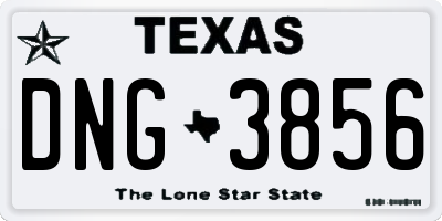 TX license plate DNG3856