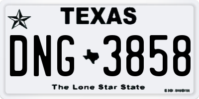 TX license plate DNG3858