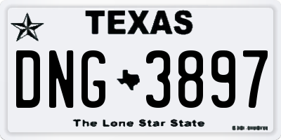 TX license plate DNG3897