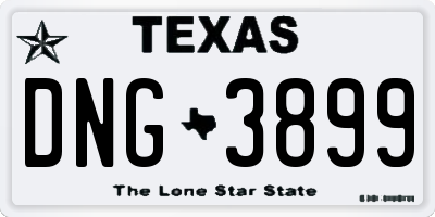 TX license plate DNG3899