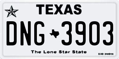 TX license plate DNG3903