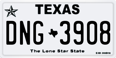 TX license plate DNG3908