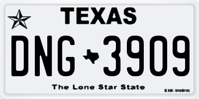 TX license plate DNG3909