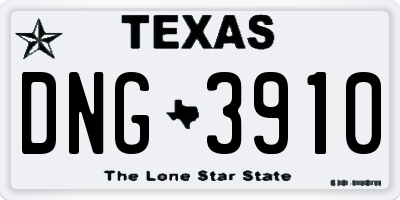 TX license plate DNG3910