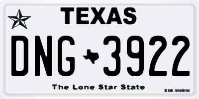TX license plate DNG3922