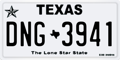 TX license plate DNG3941