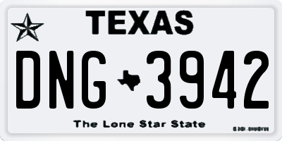 TX license plate DNG3942
