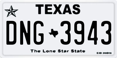 TX license plate DNG3943