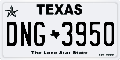 TX license plate DNG3950