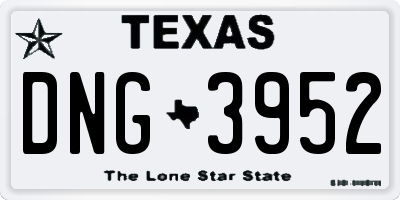 TX license plate DNG3952