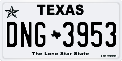 TX license plate DNG3953