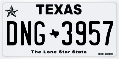 TX license plate DNG3957