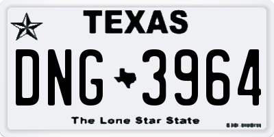 TX license plate DNG3964