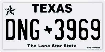 TX license plate DNG3969