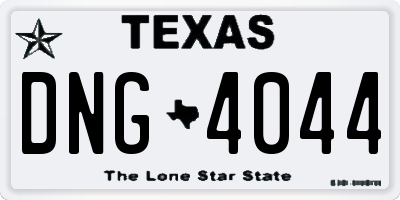 TX license plate DNG4044