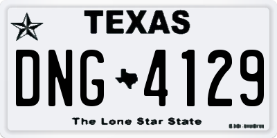 TX license plate DNG4129