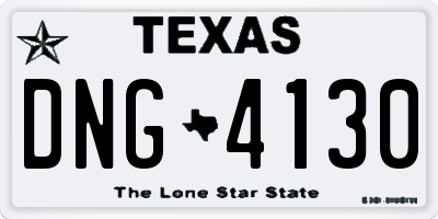 TX license plate DNG4130