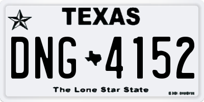 TX license plate DNG4152