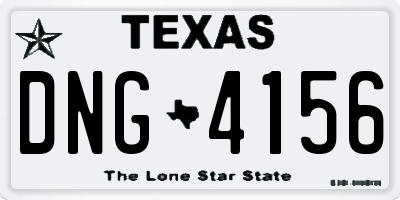 TX license plate DNG4156
