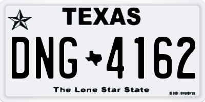 TX license plate DNG4162