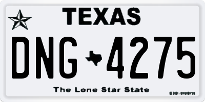 TX license plate DNG4275