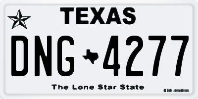 TX license plate DNG4277