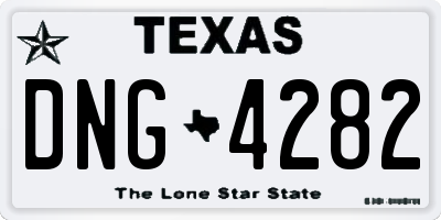 TX license plate DNG4282