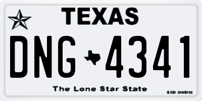 TX license plate DNG4341