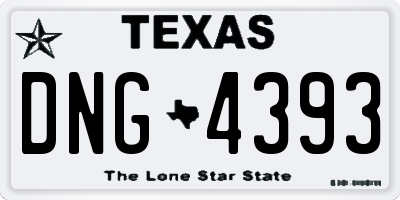 TX license plate DNG4393