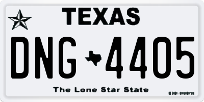 TX license plate DNG4405