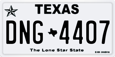 TX license plate DNG4407