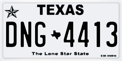 TX license plate DNG4413