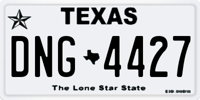 TX license plate DNG4427