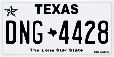 TX license plate DNG4428